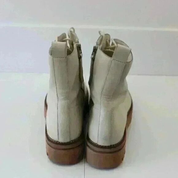 Dolce Vita "Prym" Ivory Leather Lace-Up Combat Boots – Size 9.5 - Picture 6 of 7